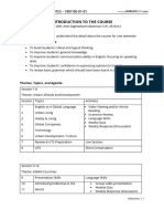 Introduction To The Course: SUMMARY NOTES - 1807-BE-01-01