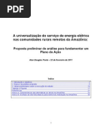 O Desafio da Universalização dos Serviços Elétricos na Amazônia