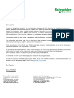 China RoHS compliance letter for Schneider Electric products
