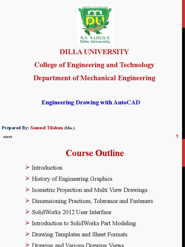 Engineering Drawing Course Outline | PDF | Engineering | Length