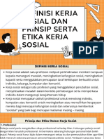 Definisi kerja sosial dan Prinsip serta etika kerja sosial