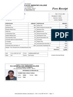 Chembur-Trombay Education Society's college fees receipt