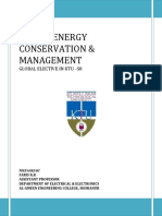 Me 482 Energy Conservation & Management: Global Elective in Ktu - S8