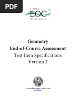 Geometry EOC Practice Test Answers | PDF | Tetrahedron | Area