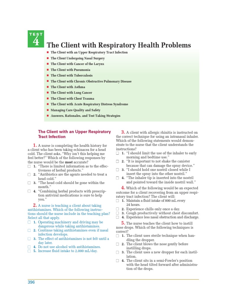 Managing Upper Respiratory Infections | PDF | Chronic Obstructive ...