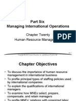 Part Six Managing International Operations: Chapter Twenty Human Resource Management