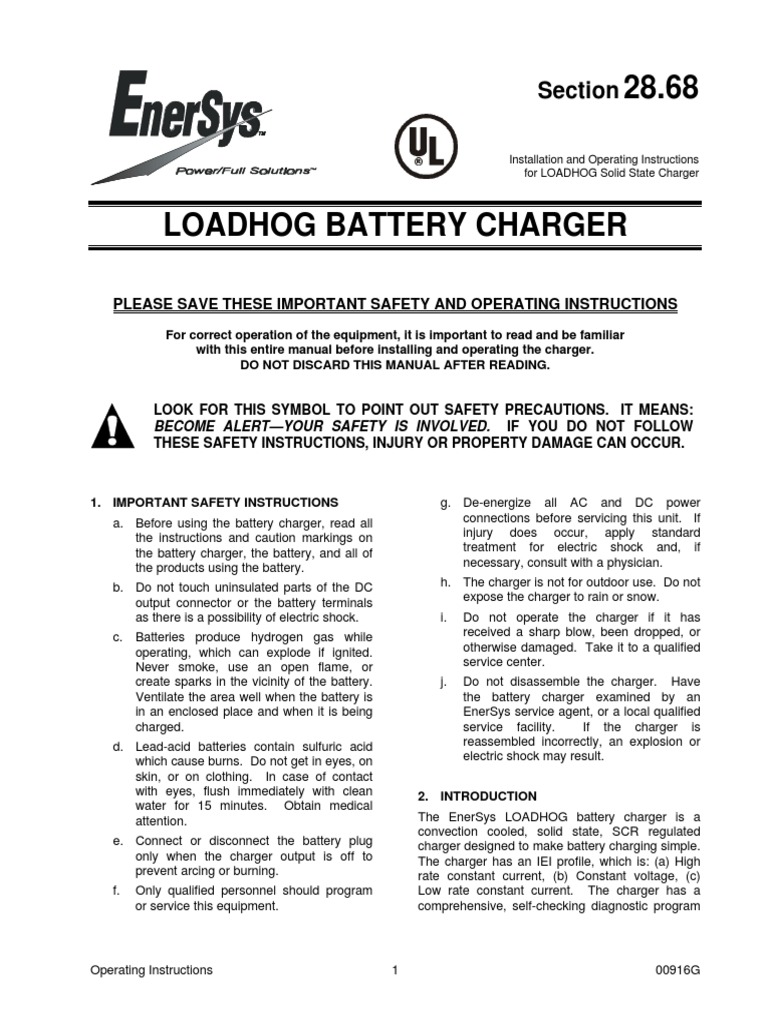 LOADHOG Charger Operating Instructions | PDF | Battery Charger | Direct ...