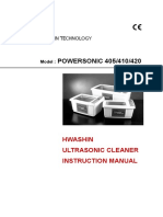 POWERSONIC 405/410/420: Hwashin Ultrasonic Cleaner Instruction Manual