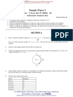 Sample Paper 5: Class - X Exam 2021-22 (TERM - II) Mathematics Standard