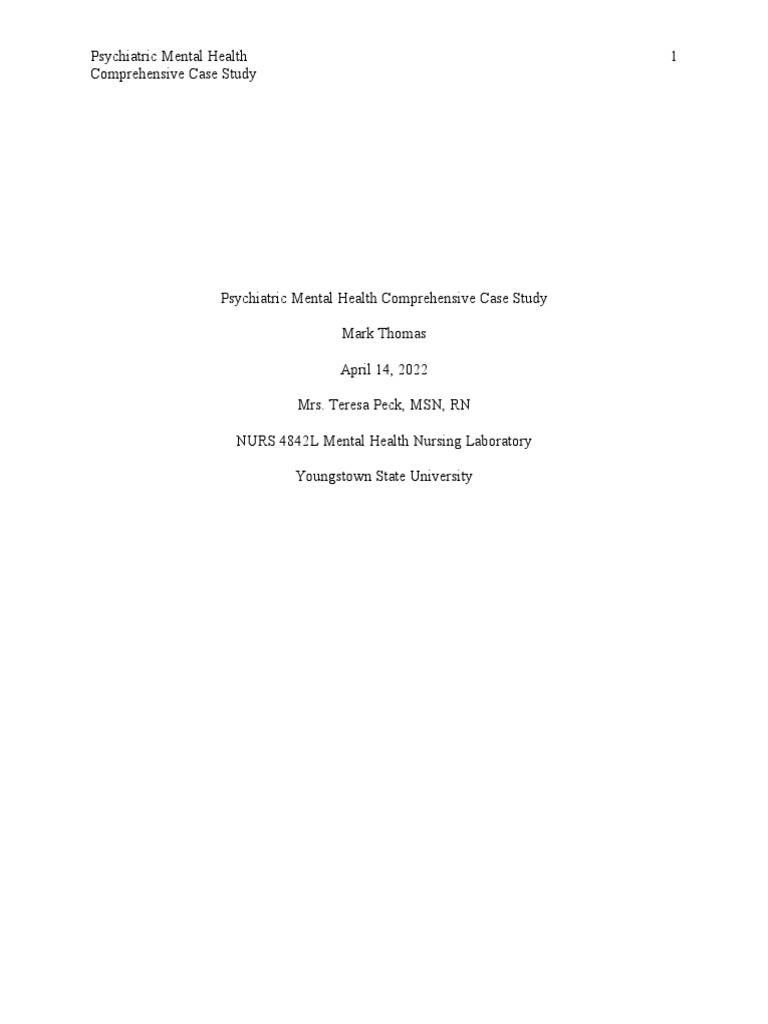 Mental Health Case Study Finished PDF