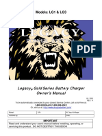 Legacy Gold Charger Manual - Models LG1 and LG3 