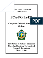 Computer Oriented Numerical Methods!