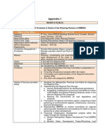 MMRDA Planning Division Functions