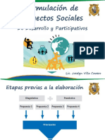 Elaboración Proyectos Sociales de Desarrollo y Participativo