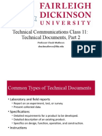 Technical Communications Class 11: Technical Documents, Part 2