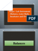 Major Lab Instrument (Balance, Water Bath, Incubator and Oven)
