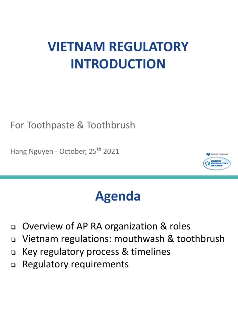 Vietnam Regulatory Induction - Toothpaste & Toothbrush | PDF ...