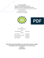 Persamaan Diferensial Linier Homogen Orde Dua Dengan Koefisien Konstanta