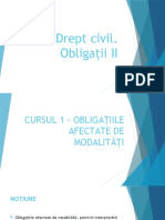 Cursul 1 - Obligațiile Afectate de Modalități