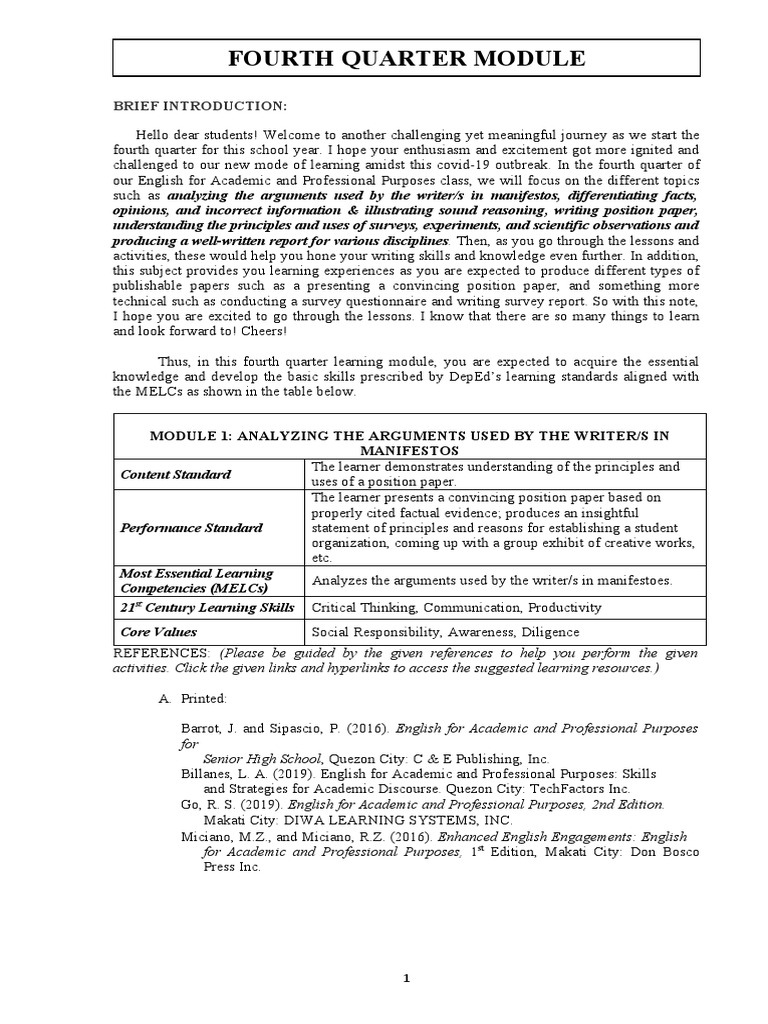 Analyzing Arguments in Manifestos | PDF | Deductive Reasoning | Reason