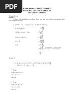 GENERAL MATHEMATICS Answer Key