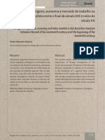 Imigração Estrangeira, Economia e Mercado de Trabalho Na Amazônia Brasileira Entre o Final Do Século XIX e Início Do Século XX