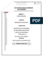 Investigación Unidad 1 Gestion de Los Seguridad Industrial y Salud Ocupacional.