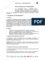 DESAFIO SER EMPREENDEDOR - Regulamento Do Programa Institucional de Apoio A Novos Negócios - Vsfinal - 2022