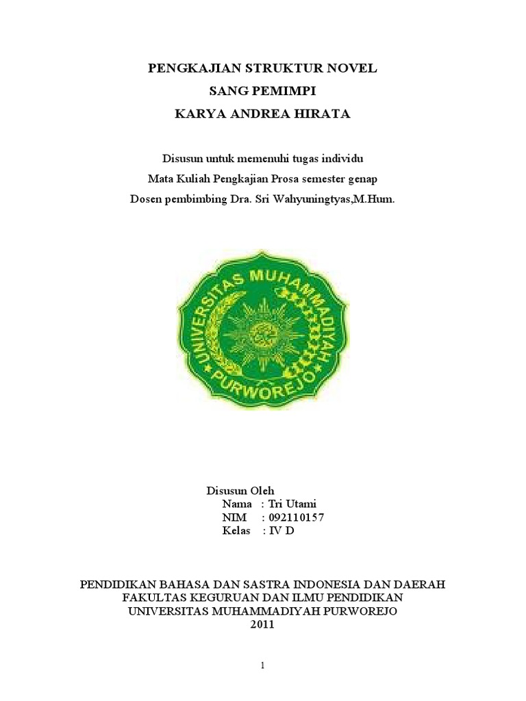 Unsur Unsur Intrinsik Novel Sang Pemimpi Berbagai Unsur