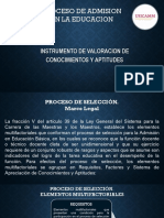 Proceso de Admision en La Educacion Usicamm - Manuel Sosa Sanchez