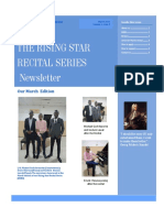 The Rising Star Recital Series Newsletter: Our March Edition