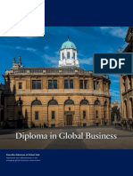 Diploma in Global Business: Executive Diplomas at Oxford Saïd