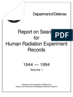 Report Search On Human Radiation Experiments Records
