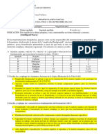 Bioquímica: examen primer parcial