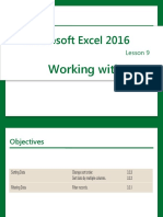 Excel Core 2016 Lesson 09