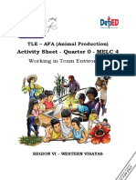 Activity Sheet - Quarter 0 - MELC 4: Working in Team Environment
