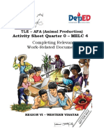Activity Sheet Quarter 0 - MELC 4: Completing Relevant Work-Related Documents