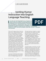 Implementing Humor Instruction Into English Language Teaching