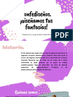 Diseñamos tus fantasías: Presentación de empresa de disfraces Confediseños