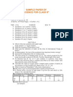 Sample Paper of Science For Class 9: Section-A