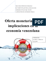 TRABAJO ECONOMIA (Oferta Monetaria y Sus Implicaciones en La Economía Venezolana)