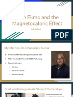 Kyle Hilliard - Thin Films and The Magnetocaloric Effect