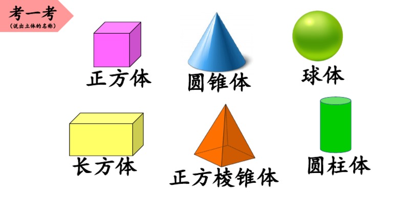 说出立体的名称 | PDF
