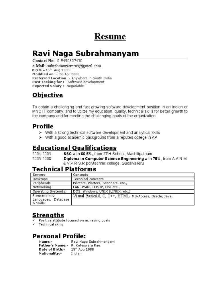 Software Developer Candidate | PDF | Career & Growth
