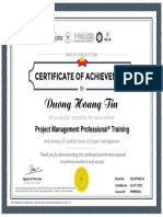 Duong Hoang Tin: Project Management Professional Training