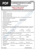 Anantadrishti Physics Classes: Sheet-2 Cbse and Isc Target-25 Minute