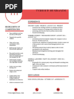 Resume - Tyrique Husbands 100667025