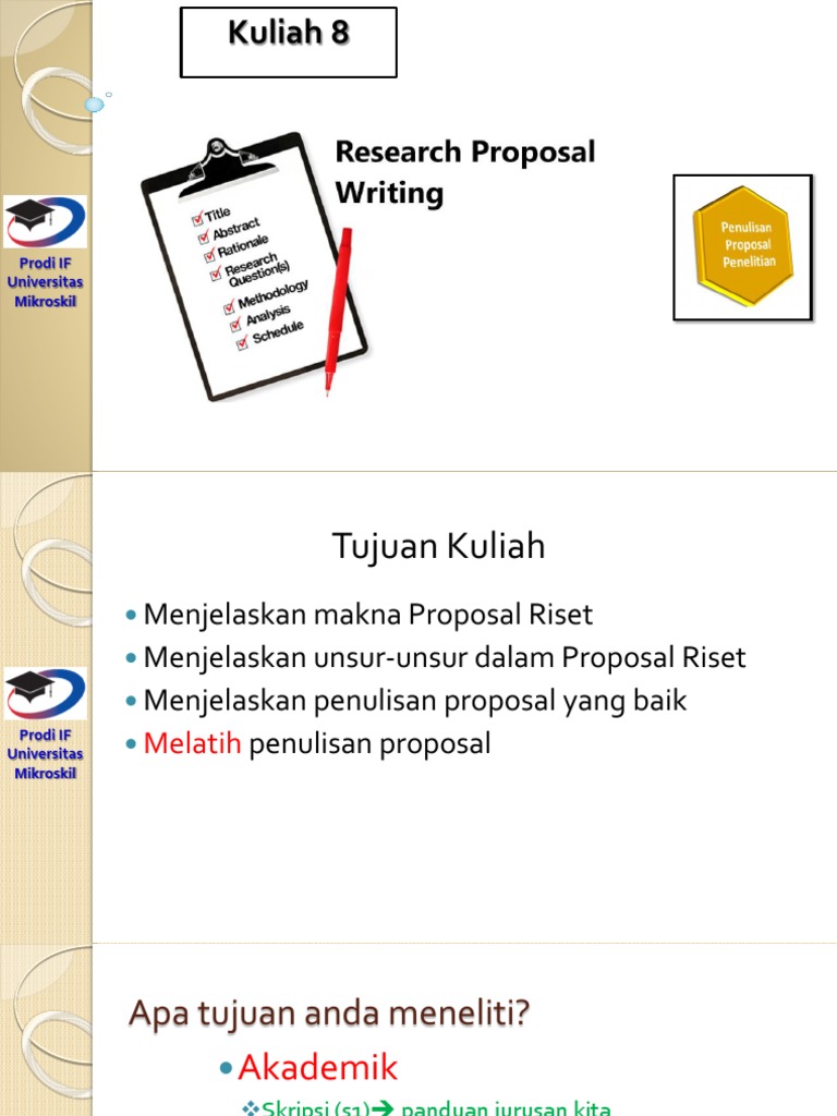 Panduan Menulis Proposal Riset IF | PDF | Karier & Perkembangan
