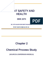 Plant safety and health: Chemical process study source and dispersion models