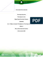 Act. 1.2 - Hernández - Vásque - Mapa Conceptual Paradigmas en Psicología de La Educación